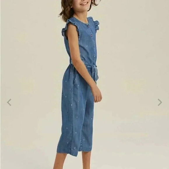 Fat Face Young Crew Chambray Kara Spot Jumpsuit - Picture 2 of 6